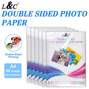 【PH Ready Stock】L&C Glossy Photopaper Waterproof Inkjet Photo Paper Single Sided High Glossy Photo Paper 260gsm A4/5R/4R/3R Size(20/50 Sheets / Pack)
