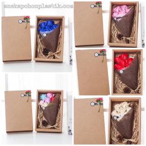 Bouquet Bunga Mawar Sabun Buket Rose Artificial Unik Pink Merah Biru Cream Rainbow Gift Box Valentine Wisuda Kado Hadiah Import
