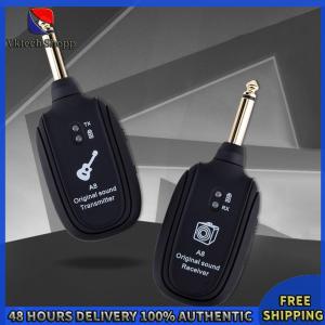 Vktech Portable UHF Wireless Audio System for Electric Guitar with High Fidelity Sound and Easy Setup