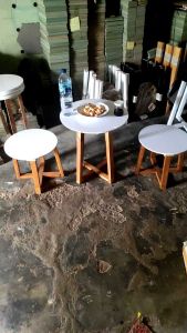 Meja Kopi Set Minimalis - Desain Bulat Minimalis Scandinavian - Praktis dan Stylish
