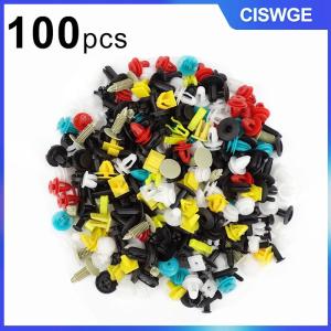 CISWGE 100pcs set Universal Mixed Car Various Plastic Rivet Fastener Door Push Pin Auto
