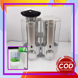 Dispenser Sabun Cair 2 Tabung Tempat Sabun Cair Tempat Shampoo Tempat Sabun Cuci Piring isi 2 Tabung