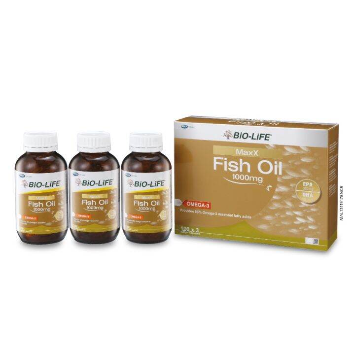 BIO-LIFE MaxX Fish Oil 1000mg Omega-3 3x100's | Lazada