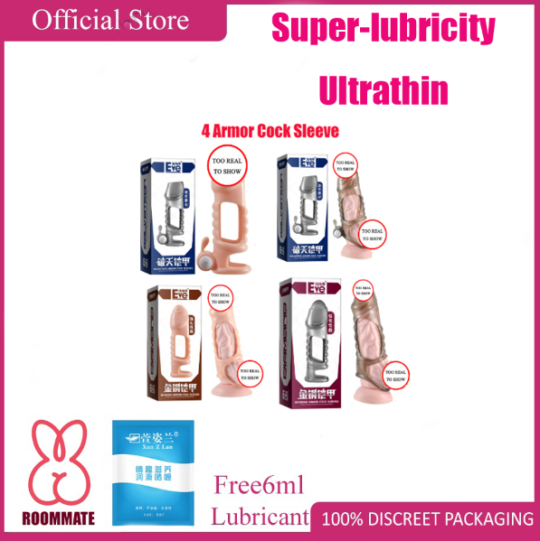penis armor vibrator Vibrating Cock Armor Male Penis Extension Sleeve Girth Ring Enhancer  Enlarger US