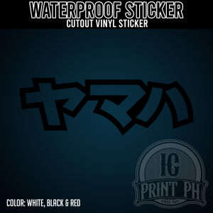 YAMAHA Kanji Sticker / Cutout Vinyl Sticker / Decal Waterproof