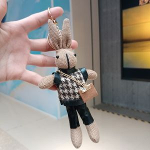 Creative Japanese Fashion Bag Pendant Cute Plush Doll Keychain High-End Ins Trend Puppet Pendant for Women