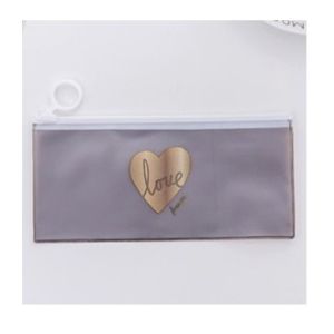 HL0074 Tempat Pensil Transparan Pouch Motif Serbaguna