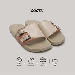 Cogen Sendal Pria Slide Casual Slip On Slop Nano Series Creme