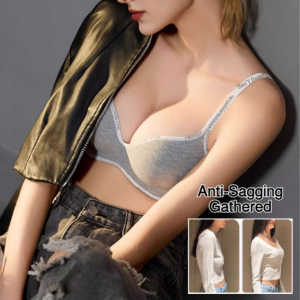 Seamless Gathered Letter Edge Underwear Wireless Comfortable Anti-Sagging Bra