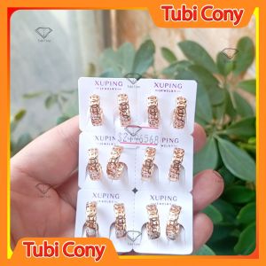 Bông tai nữ kim tiền BXP304-64-Tubi Cony đính đá kiểu dáng đơn giản