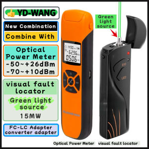 2025 New Combination Optical power meter -70~+10/-50~+26 combine with visual fault locator 15MW(green light) optional accessories LC adapter