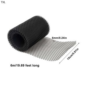 Plastic Gutter Guard Mesh 15*600cm Gutter Guard Eaves Net Gutter Downspout Splash Guard Mesh Eaves Gutter Guard Protective Net With 10 Fixed Pin (black)