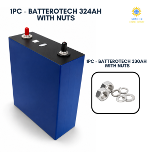 BRANDNEW BATTERO TECH 324Ah 3.2v Lifepo4 Prismatic Lithium-ion Solar Battery Cell Rechargeable Long cycle life 10000