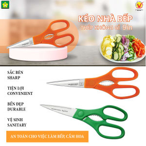 KÉO NHÀ BẾP 9" - THÉP KHÔNG GỈ - SẢN PHẨM CỦA NHƠN HÒA - AN TOÀN CHO VIỆC LÀM BẾP CẮM HOA