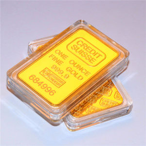 【discount store】Credit Swiss Bank Gold Bullion Bar 999 Fine Gold Plated Ingot Badge Coin