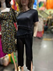 Set đồ bộ nữ thun nhún dập ren thanh lịch