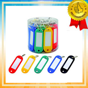 ( 5 PCS ) Gantungan Kunci Keychain Dengan Label Tulis Nama warna Warni