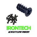 1pcs Case Cooler Cooling Fan/ Grill Screws Flat Headed PC (Black). 