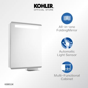 [DBS] [Bulky] KOHLER Family Care Sensor Lighted Mirrored Cabinet 600mm Full Mirror Smart Lighting Control Defogger Adjustable Shelves Left/Right Opening 30011K [Direct Delivery by Seller]