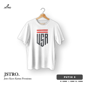 Jstro Kaos Pendek Motif | White USA