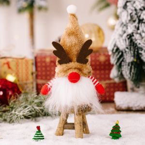 Glowing Christmas Faceless Gnome Elf Doll Pendant Xmas Tree Ornament Home Decoration Kids Gift