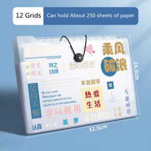 Candy Online A4 Multi-layer File Folder Organ Bag Student Large-Capacity File Bag Data Book Office Supplies
