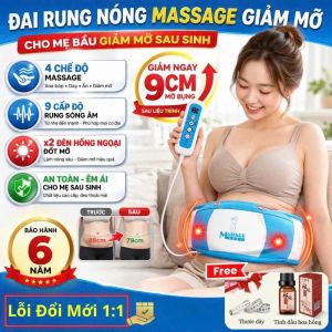Đai Massage Rung Nóng Giảm Mỡ Bụng Máy Giảm BéoGiúp Thon Gọn Cơ Thể Đốt Mỡ Tăng Cơ Hiệu Quả