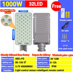 4000W Street Light Solar Auto On/Off  Lampu Solar Jala Solar Outdoor Light Waterproof  Solar Lamp With Remote Control Lampu Solar Superbright Solar Light Outdoor Lighting Solar Lamp Solar Led Outdoor Light