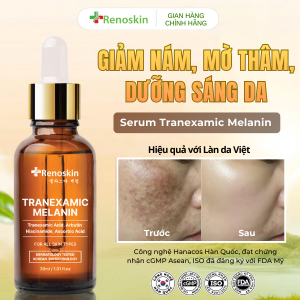 Serum Mờ Nám Phục Hồi Và Dưỡng Trắng Da Tranexamic Melanin 30ml Renoskin - Hỗ Trợ Giảm Nám Giảm Thâm