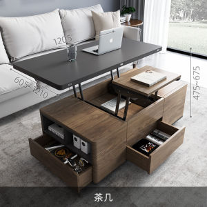 Multi-Functional Lifting Coffee Table Dining Table Dual-Purpose Folding Dining Table Multi-Functional Creative Storage Tea Table Lifting and Foldable Coffee Table
