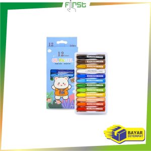 FH-A99 Crayon Oil Pastel Isi 12 dan 24 Warna Motif Kartun Perlengkapan Mewarnai Anak / Set Krayon