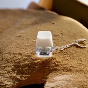 WELLNOW DIY Keyboard Fidget Keychain Keys Button With Light Clicker Toy Relaxing Pass The Time Pinch Toy