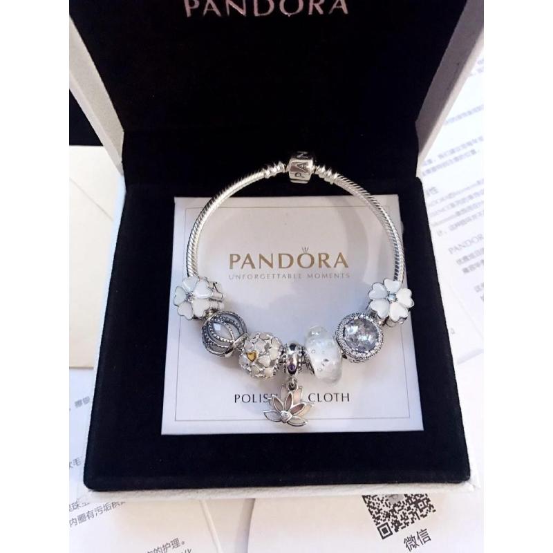 Pandora Moments Asymmetric Star Clasp Snake Chain Bracelet 18cm / 7.1