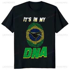 It in My DNA Capoeira Printed Tshirt Brazilian Faith Casual Fashion Loose Streetwear Short Sleeve Man T-shirt Breathe Women Tees