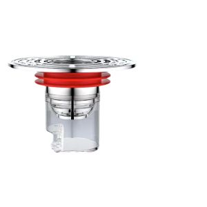Floor Drain Anti Odor Drain Cover Large Diameter Straight Drainage Anti Insect Deodorant Stopper Non Overflow Closed Design Bathroom Shower Floor Drain Trap
