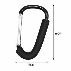 D-Type Sponge Carabiner Stroller Hook Multi Purpose Clip