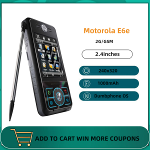 Original Motorola E6e 2.4inches GSM 1 SIM 2MP Camera JAVA 1000mAh Bar Mp3 Unlocked Cellphone