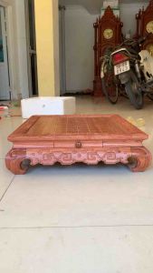 Bàn cờ tướng chân quỳ gỗ hương 55x60 cao 15cm