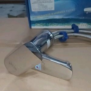 Vòi chậu rửa mặt 1 lỗ nóng lạnh Senta cao cấp thân đồng mạ