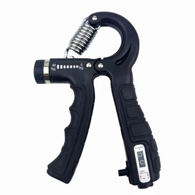 Adjustable Hand Grip Strengthener with Counter - Portable Fitness Trainer for Muscle Development