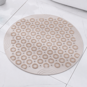 KENJE Round Shower Mat TPE Waterproof Bathroom Mat High Quality Non Slip Foot Massage Mat for Bathroom