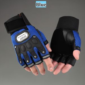 Half Finger Motorcycle Bike Gloves With Hard Shell Protection Anti-slip Wear-resistant Cycling Gloves Outdoor Sports Riding Training Gloves