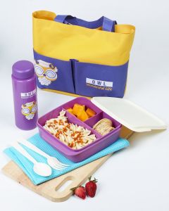 Shuga Lunch Bag set of 4 pcs/ Kotak makan set dengan tas bekal -KingQueen Shopping