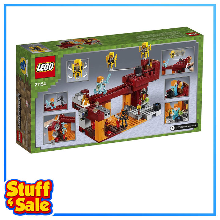 LEGO Minecraft 21154 The Blaze Bridge Building Toy 372 Pieces