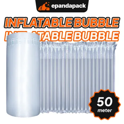 50m Bubble Wrap Air Inflatable Packaging Roll Shockproof Cushion Ecom Packing Wrap Barang Fragile