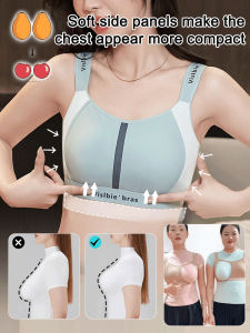 Womens large breasts show small shaping antisagging sports bra