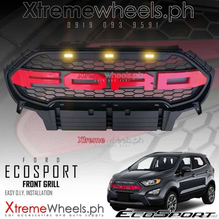 Ford Ecosport 20192023 Front Grille / Grill Matte Black with Ford Logo