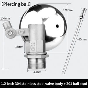 Stainless Steel Water Tank Valve Automatic Level Control Float Valve High Pressure Resistant (1.2" 1.5" 2" Size)