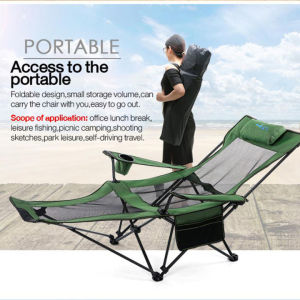 【On Stock】Outdoor Folding Chair Beach Camping Fishing Portable Chair Break Recliner Folding Bed