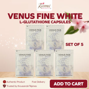 SET OF 5 of Venus Fine White L- Glutathione Capsules